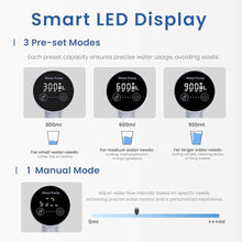 Load image into Gallery viewer, UNNEES Water Dispenser for 5 Gallon Bottle - Smart LED Display, Rechargeable Water Pump, Long-Lasting, Foldable Water Spout for 5 Gallon Bottle, Portable Water Dispenser for Home &amp; Outdoor (Black)
