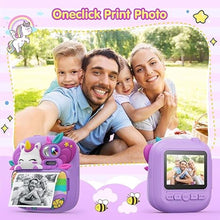 Load image into Gallery viewer, Kids Camera Instant Print, Camera for Kids with Printable Photos, Toddler Camera Toys for Children Ages 3-14, Digital Camera for Girls 4 5 6 7 8 9 10 11 12 13 Years Old - Purple
