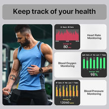 Load image into Gallery viewer, Smart Watch for Men, Running Watches for Men, Fitness Activity Tracker Watch, Dail Call 150+ Sport Modes Step Calorie Counter Pedometer Heart Rate Sleep Tracker, 1.4&quot; Black Round

