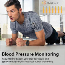 Load image into Gallery viewer, Smart Watch for Men, Running Watches for Men, Fitness Activity Tracker Watch, Dail Call 150+ Sport Modes Step Calorie Counter Pedometer Heart Rate Sleep Tracker, 1.4&quot; Black Round
