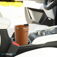 Load image into Gallery viewer, GO Heated Coffee Mug, Travel Mug, 13.5 OZ. Smart Mug, Battery Powered Heated Coffee Mug, Great for Coffee and Tea, Snap on Magnetic Charging Cord, New and Improved (Pumpkin Spice)
