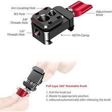 Load image into Gallery viewer, Adjustable NATO Rail Clamp Adapter for DJI RS3 Pro / Mini / RSC2, Camera Cage NATO Clamp with 3/8&quot; 1/4&quot; Holes &amp; ARRI Locating Pins
