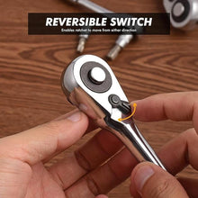 Load image into Gallery viewer, 3/8 Drive Ratchet Wrench, 72-Tooth 3/8 Ratchet Socket Wrench with Quick-release and Reversible Switch(3/8 inch)
