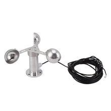 Load image into Gallery viewer, 3 Cups Wind Speed Sensor Anemometer with 8M Cables, Lightweight Aluminium Alloy Anemometers, 360 Degree Measuring for Wind Speed and Direction Measurement in Power Plants Meteorological Monitoring

