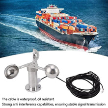 Load image into Gallery viewer, 3 Cups Wind Speed Sensor Anemometer with 8M Cables, Lightweight Aluminium Alloy Anemometers, 360 Degree Measuring for Wind Speed and Direction Measurement in Power Plants Meteorological Monitoring
