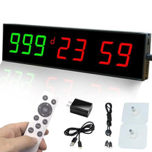 Load image into Gallery viewer, Digital Days Countdown Timer Clock,Retirement Countdown Calendar up to 999 Days,Count Timing Up Stopwatch,LED Wall Clock with Remote Control for Wedding Birthday Event Sports Vacation Examination
