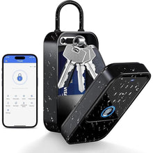 Load image into Gallery viewer, Smart Key Box - Advanced Fingerprint Recognition, App Control, Manual Keys, Access Card - Weatherproof, Wall Mounted &amp; Door Hanging for Home, Airbnb, Realtor and Office
