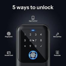 Load image into Gallery viewer, Smart Key Box - Advanced Fingerprint Recognition, App Control, Manual Keys, Access Card - Weatherproof, Wall Mounted &amp; Door Hanging for Home, Airbnb, Realtor and Office
