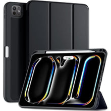 Load image into Gallery viewer, New Compatible with iPad Pro 11 Inch Case (M4, 5th Gen 2024) with Pencil Holder, Smart Cover with Protective Trifold Stand &amp; Soft TPU Back, Auto Wake/Sleep, Support Pencil Pro, Black

