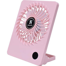 Load image into Gallery viewer, Personal Portable Fan, Rechargeable 2000mAh Battery Powered, Power Display and 180 Tilt Folding, Ultra Quiet, Office, Camping, Travel, in Car (Pink)
