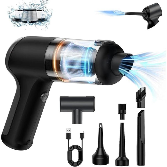 Handheld Mini Air Blower/Car Vacuum Cleaner, Rechargeable Electric Air Duster/Vacuums with Brushless Motor, 18000pa High Power Cordless Suction/Blower Portable Vacuum Cleaner for Car, Home