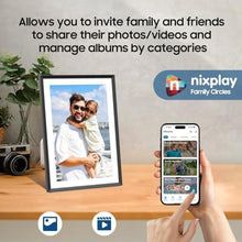 Load image into Gallery viewer, Digital Picture Frame Powered by Nixplay 10.1&quot;, Share Photos/Videos via Nixplay App or Email, WiFi Digital Photo Frame with Easy Setup, Support Alexa, Free Cloud Storage, Auto Rotate, Gifts for Mom
