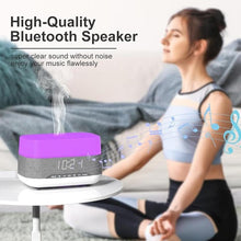 Load image into Gallery viewer, 300ml Essential Oil Diffuser with Bluetooth Speaker &amp; Alarm Clock - Aromatherapy Humidifier, 7 Color LED Night Light, Dimmable Display, Auto Shut-Off - Ideal for Bedroom, Home, Office &amp; Yoga
