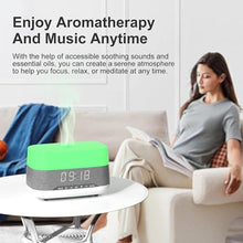 Load image into Gallery viewer, 300ml Essential Oil Diffuser with Bluetooth Speaker &amp; Alarm Clock - Aromatherapy Humidifier, 7 Color LED Night Light, Dimmable Display, Auto Shut-Off - Ideal for Bedroom, Home, Office &amp; Yoga
