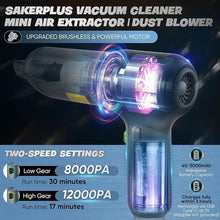 Load image into Gallery viewer, Car Vacuum Cleaner-Wireless Handheld Car Vacuums with Best Suction,Brushless Motor 12000PA High Power,3 in 1 Mini Portable Vacuum Cleaner Cordless
