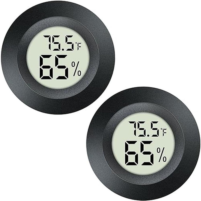 2 Pack Mini Hygrometer Thermometer Gauge Indoor/Outdoor Digital LCD Monitor Humidity Meter for Reptile Terrarium Humidor Incubators Jars Fahrenheit/Celsius(?/?) by DWEPTU