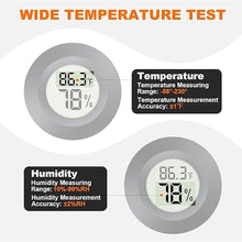 Load image into Gallery viewer, 2 Pack Mini Hygrometer Thermometer Gauge Indoor/Outdoor Digital LCD Monitor Humidity Meter for Reptile Terrarium Humidor Incubators Jars Fahrenheit/Celsius(?/?) by DWEPTU
