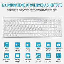 Load image into Gallery viewer, Wireless Keyboard and Mouse Combo, Compact Quiet Wireless Keyboard and Mouse Set 2.4G Ultra-Thin Sleek Design for Windows, Computer, Desktop, PC, Notebook, Laptop-Silver White
