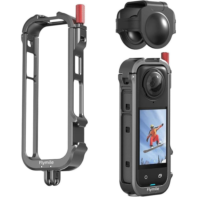 Aluminum Frame Cage for Insta360 X4, Protective Case for Insta 360 X4 Accessories, with 1/4