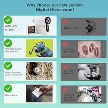 Load image into Gallery viewer, Digital Microscope with Screen, 1000X Magnification, 32GB Storage, Adjustable LED Lights, Lightweight &amp; Portable, Compatible with Windows &amp; Mac
