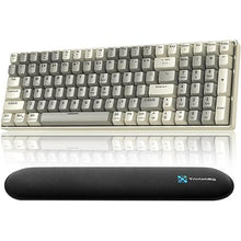 Load image into Gallery viewer, Creamy Mechanical Keyboard Wireless - 100 Keys Hot-Swappable Retro Design, Silent Linear Switches, 3-Mode (BT/2.4G/USB-C), RGB Backlit, 3000mAh, Ergonomic Wrist Rest for Win/Mac Gaming &amp; Typing
