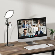 Load image into Gallery viewer, Zoom Lighting for Computer, Adjustable Desk Lighting for Video Calls, 30 Light Modes Video Conference Light, Desk Ring Light with Stand for Webcam, Meetings, Live Stream, Home Office. CRI 97.8
