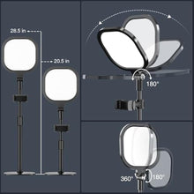 Load image into Gallery viewer, Zoom Lighting for Computer, Adjustable Desk Lighting for Video Calls, 30 Light Modes Video Conference Light, Desk Ring Light with Stand for Webcam, Meetings, Live Stream, Home Office. CRI 97.8
