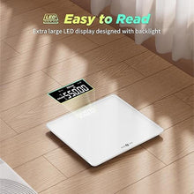 Load image into Gallery viewer, 550lb Scale for Body Weight with Ultra-Wide Platform and Large LED Bezel-Less Display, Accurate High Precision Digital Bathroom Scale with Extra-High Capacity
