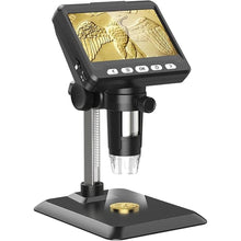 Load image into Gallery viewer, Microscope, LCD Digital Coin Microscope 1000x, 1080P Coin Magnifier,Microscope for Adult with 8 Adjustable LED Lights, PC View, Compatible with MacOS Windows
