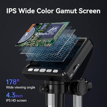 Load image into Gallery viewer, Microscope, LCD Digital Coin Microscope 1000x, 1080P Coin Magnifier,Microscope for Adult with 8 Adjustable LED Lights, PC View, Compatible with MacOS Windows
