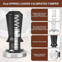 Load image into Gallery viewer, 51mm Espresso Tamper Set - Dual-Spring Calibrated Coffee Tamper, 8-Needle WDT Tool Espresso Distribution Tool, Magnetic Aluminum Dosing Funnel, Reusable Puck Screen, Fit for 51mm Portafilters
