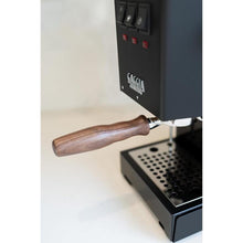 Load image into Gallery viewer, LILQ 58mm Bottomless Naked 2 Ears Portafilter Compatible with Gaggia Machines– Includes 18–20g Basket (Walnut, 58mm For Gaggia)
