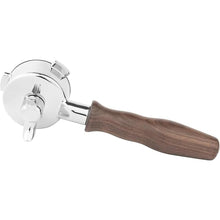 Load image into Gallery viewer, LILQ 54mm Spouted Portafilter Compatible with Breville Barista Express, Barista Pro, Bambino, and More – 18-20g basket included (Walnut, Double Spouts)
