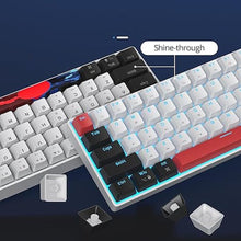 Load image into Gallery viewer, surmen 65% Mechanical Gaming Keyboard with Linear Red Switch, Wired Mini Compact Keyboard 60 Percent Backlit for Laptop Desktop PC Gamers?68 White-Ice Blue?
