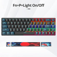 Load image into Gallery viewer, surmen 65% Mechanical Gaming Keyboard with Linear Red Switch, Wired Mini Compact Keyboard 60 Percent Backlit for Laptop Desktop PC Gamers?68 Monster B-Rainbow?
