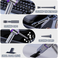 Load image into Gallery viewer, Car Vacuum Portable Cordless 20000PA High power Mini Vacuum Cleaner 4-in-1 Compressed Air Duster &amp; Air Blower &amp; Pump Hand Held Vacuum with Brushless Motor for Car, Home, Office,Camping (Purple)
