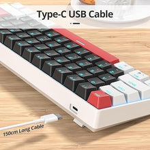 Load image into Gallery viewer, surmen 60% Mechanical Gaming Keyboard with Linear Red Switch, Wired Mini Compact Keyboard 60 Percent Backlit for Laptop Desktop PC Gamers ?61 Black-Ice Blue?
