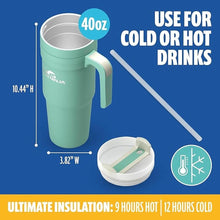 Load image into Gallery viewer, SUN NINJA - 40oz Tumbler - Light Green
