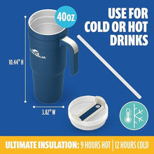 Load image into Gallery viewer, SUN NINJA - 40oz Tumbler - Navy Blue
