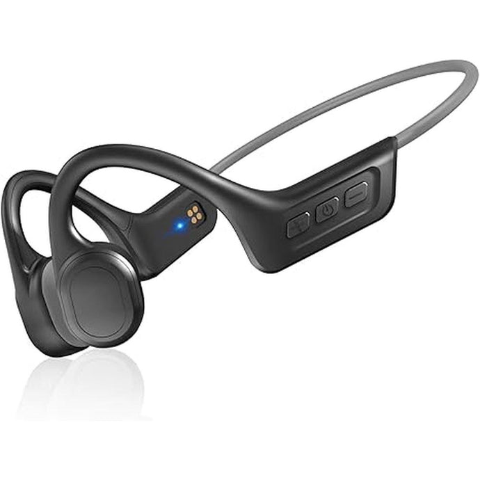 Bone Conduction Headphones Bluetooth,Upgraded IPX7 Waterproof Wireless Earbuds,Open Ear Headphones Bluetooth 5.3 with Mic,10H Playtime for Running,Cycling,Hiking,Gym,Workout. (Grey)