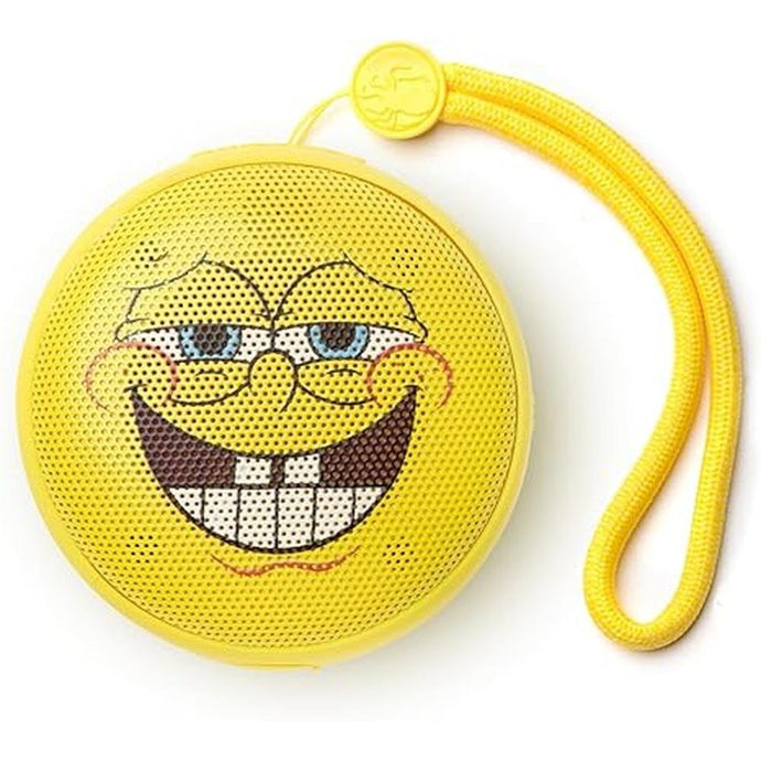 Speaqua SpongeBob Grin, Waterproof Bluetooth Speaker, Dual Speaker Pairing, Portable Outdoor Speaker, Yellow