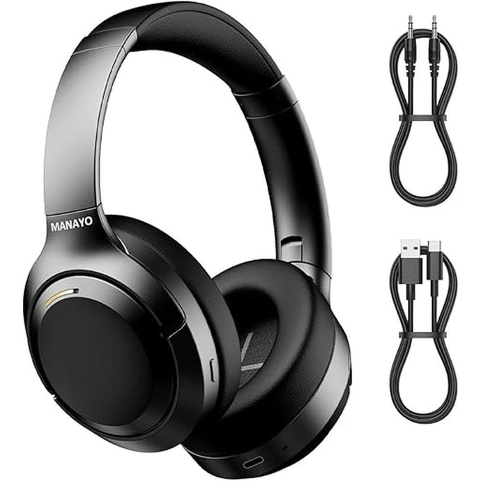 Bluetooth Active Noise Cancelling Headphones, Wireless Over The Ear Headphones with Microphone for Travel, Home, Office, 150H Playtime, Bluetooth 5.4, Hands-Free Calls
