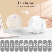Load image into Gallery viewer, Mini 12 Sided Cube Timer, 11 Preset Times Pomodoro Timer for Enhanced Productivity. Ideal for ADHD Management, Workout, Study &amp; Kitchen Cooking. Easy to Use?White?
