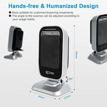 Load image into Gallery viewer, OBZ 1D 2D QR Hands-Free Barcode Scanner Omnidirectional Wired USB Desktop Barcode Reader 1D 2D PDF417 Data Matrix Image Sensing for Warehouse, Supermarket, Retail Store, Bookstore Pos System
