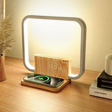 Load image into Gallery viewer, Sunrise Alarm Clock for Heavy Sleepers with Wireless Charger, Wake Up Light, Sleep Aid with 10 Nature Sounds for Bedroom, White Noise Sound Machine for Adults, 3 Way Dimmable Touch Table Lamp
