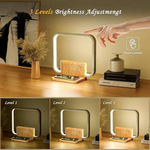 Load image into Gallery viewer, Sunrise Alarm Clock for Heavy Sleepers with Wireless Charger, Wake Up Light, Sleep Aid with 10 Nature Sounds for Bedroom, White Noise Sound Machine for Adults, 3 Way Dimmable Touch Table Lamp
