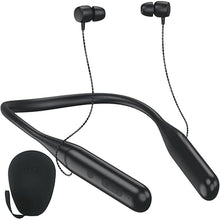 Load image into Gallery viewer, ZXQ Neckband Bluetooth Headphones,100 Hours Long Playtime Wireless Earphone, Around The Neck Wireless Earbuds,Waterproof Sweatproof for Sport Over Neck Magnetic Ear Buds Headset(Black)
