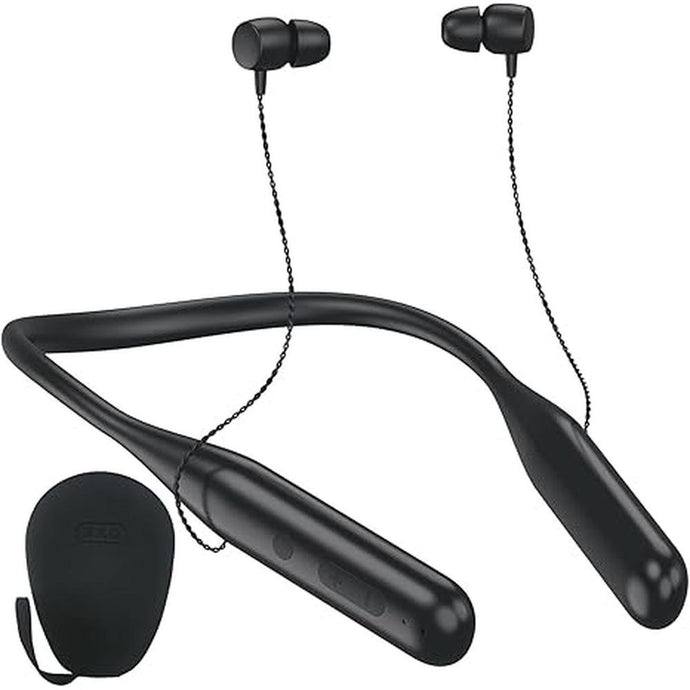 ZXQ Neckband Bluetooth Headphones,100 Hours Long Playtime Wireless Earphone, Around The Neck Wireless Earbuds,Waterproof Sweatproof for Sport Over Neck Magnetic Ear Buds Headset(Black)