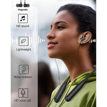 Load image into Gallery viewer, ZXQ Neckband Bluetooth Headphones,100 Hours Long Playtime Wireless Earphone, Around The Neck Wireless Earbuds,Waterproof Sweatproof for Sport Over Neck Magnetic Ear Buds Headset(Black)
