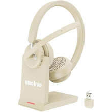 Load image into Gallery viewer, Wireless Headset with Mic for Work, Bluetooth Headset with AI Noise Cancelling Microphone &amp; Charging Base, 2.4GHz Wireless Headphones with USB Dongle for Computer/Remote Work/Call Center/Zoom
